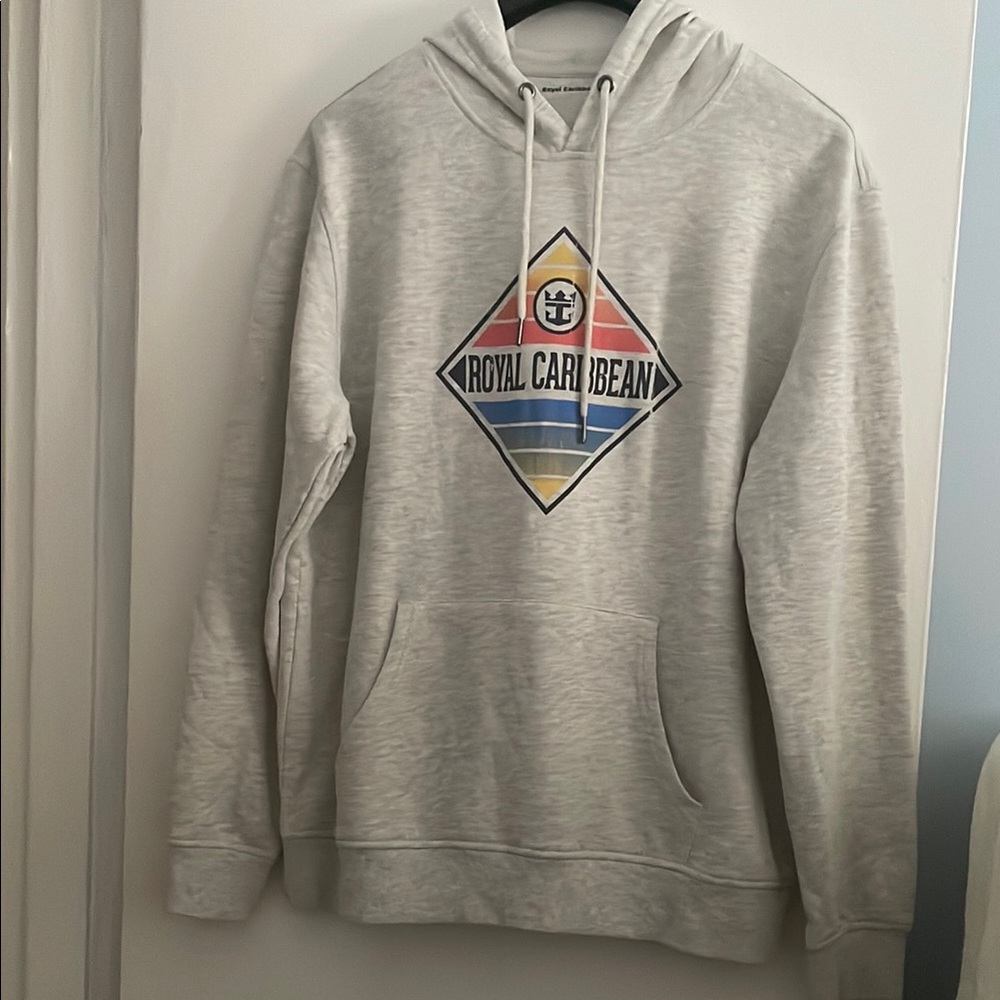 Royal Caribbean Gray Hoodie with Diamond Graphic Design/Unisex